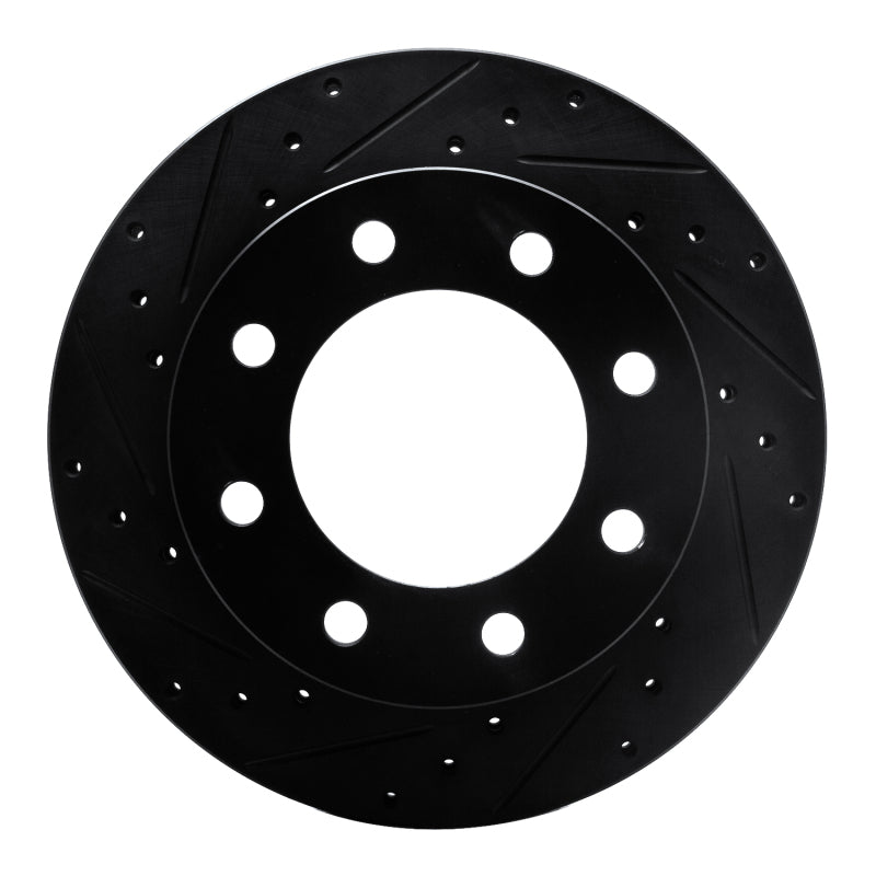 R1 Concepts R1 99-20 Cadillac DeVille Front Left Drilled & Slotted Black Brake Rotor