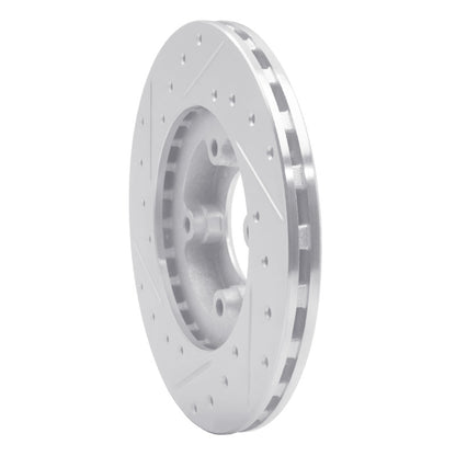 R1 Concepts R1 86-89 Toyota Van Wagon Front Right Drilled & Slotted Silver Brake Rotor