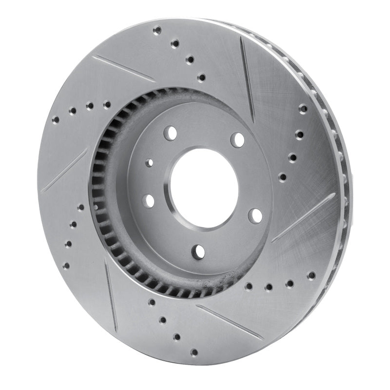 R1 Concepts R1 07-15 Chevrolet CAPTIVA Front Left Drilled & Slotted Silver Brake Rotor