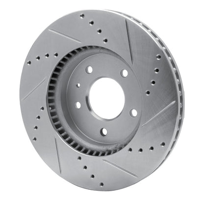 R1 Concepts R1 07-15 Chevrolet CAPTIVA Front Left Drilled & Slotted Silver Brake Rotor