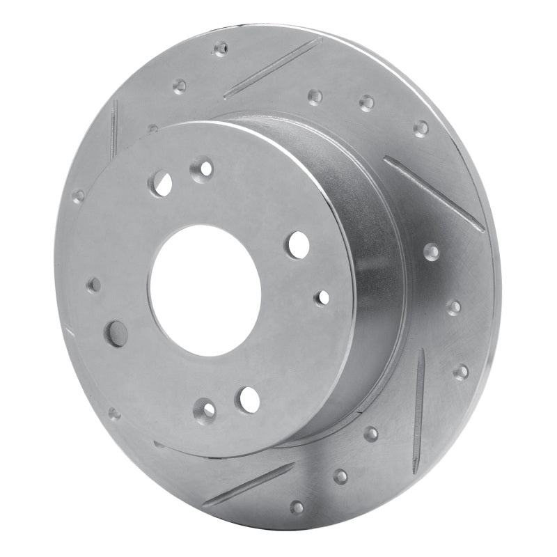 R1 Concepts R1 95-98 Acura TL Rear Left Drilled & Slotted Silver Brake Rotor