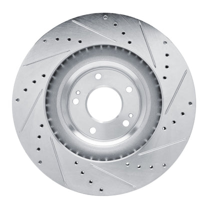 R1 Concepts R1 19-22 Hyundai Veloster N Front Left Drilled & Slotted Silver Brake Rotor