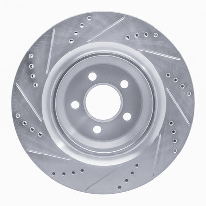 R1 Concepts R1 05-23 Chrysler 300 Rear Right Drilled & Slotted Silver Brake Rotor