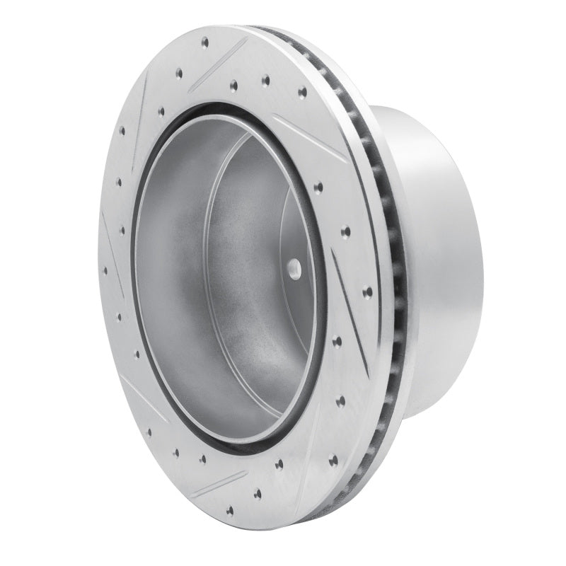 R1 Concepts R1 01-10 Chevrolet Silverado 3500 HD Rear Right Drilled & Slotted Silver Brake Rotor
