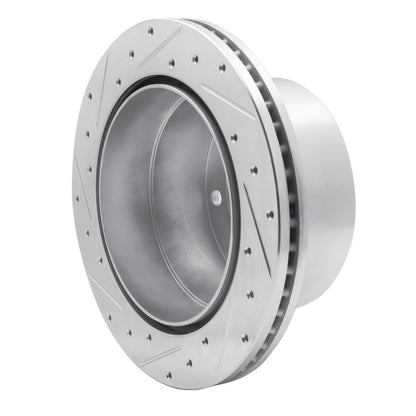 R1 Concepts R1 01-10 Chevrolet Silverado 3500 HD Rear Right Drilled & Slotted Silver Brake Rotor