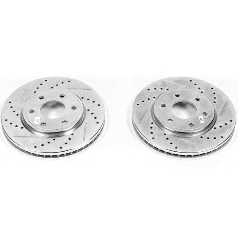 PowerStop Power Stop 05-19 Nissan Frontier Front Evolution Drilled & Slotted Rotors - Pair