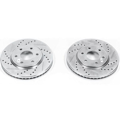 PowerStop Power Stop 05-19 Nissan Frontier Front Evolution Drilled & Slotted Rotors - Pair