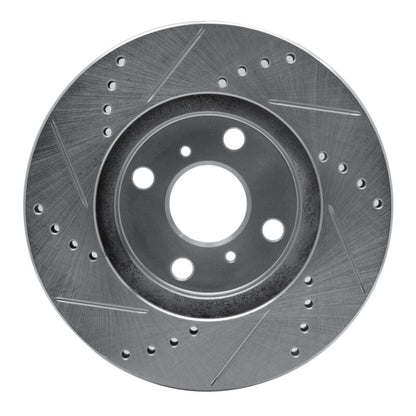 R1 Concepts R1 04-06 Scion XA Front Right Drilled & Slotted Silver Brake Rotor