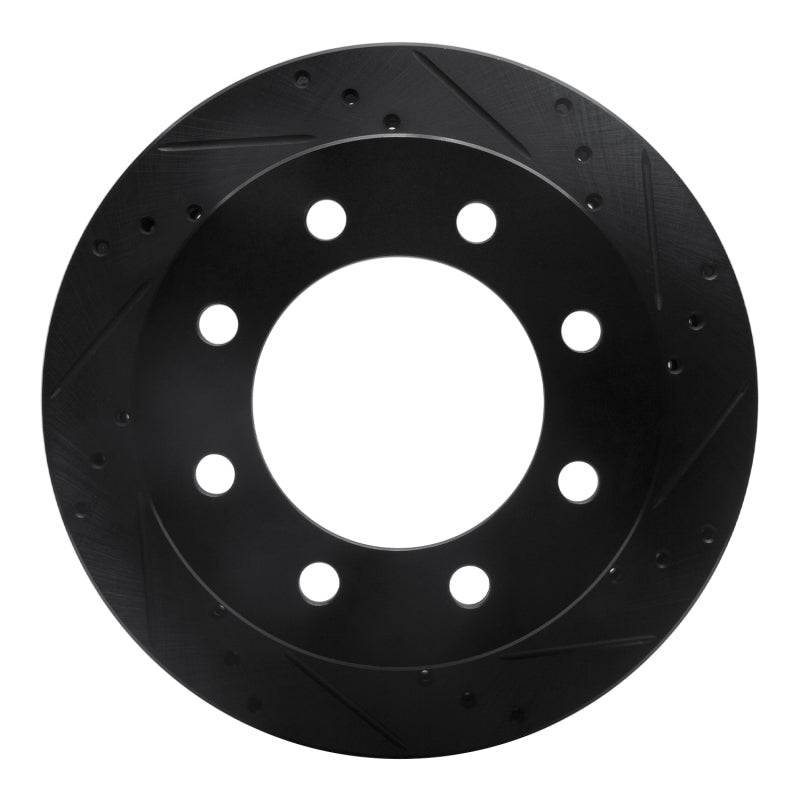 R1 Concepts R1 00-02 Dodge Ram 2500 Front Right Drilled & Slotted Black Brake Rotor