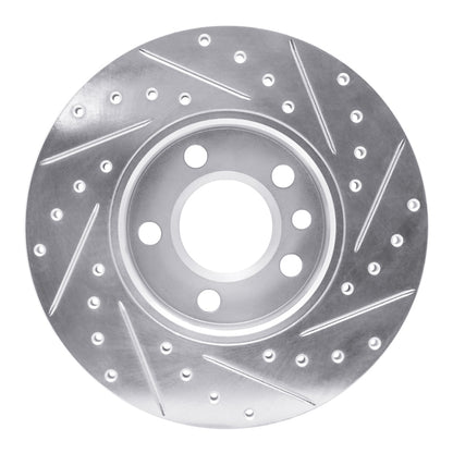 R1 Concepts R1 96-00 Volkswagen EuroVan Front Left Drilled & Slotted Silver Brake Rotor