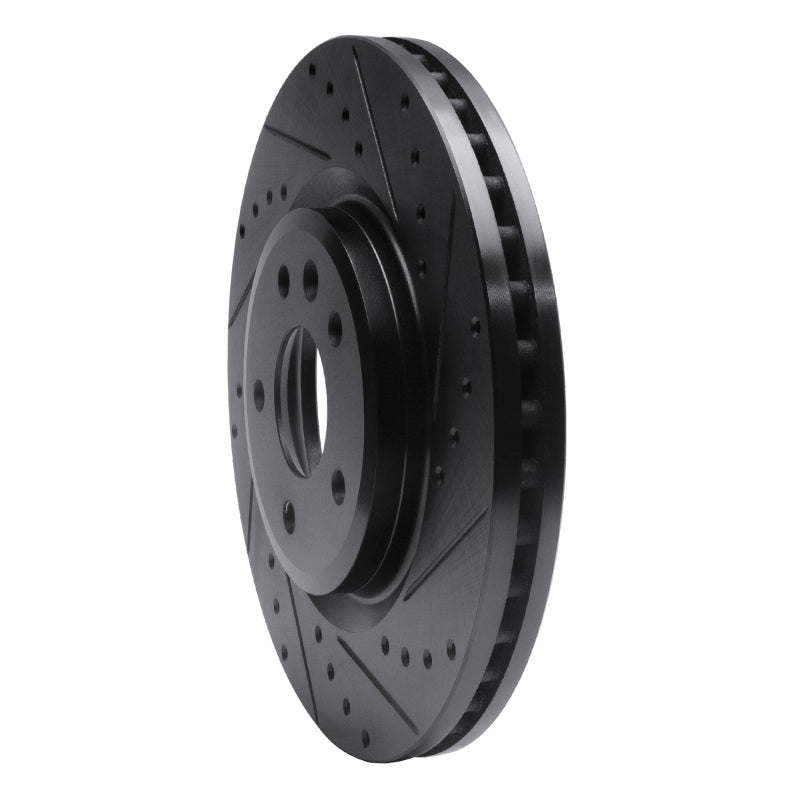 R1 Concepts R1 09-10 Ford Taurus (Excl SHO) Front Right Drilled & Slotted Black Brake Rotor