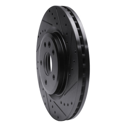 R1 Concepts R1 09-10 Ford Taurus (Excl SHO) Front Right Drilled & Slotted Black Brake Rotor
