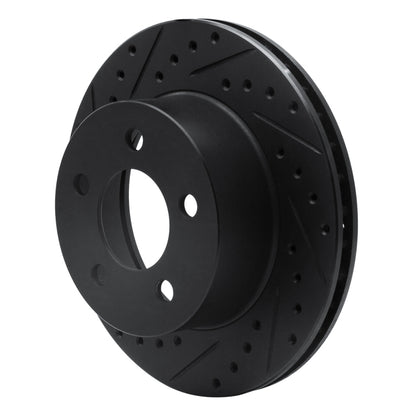 R1 Concepts R1 90-99 Jeep Cherokee Front Left Drilled & Slotted Black Brake Rotor