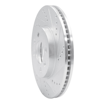 R1 Concepts R1 88-98 Saab 9000 Front Right Drilled & Slotted Silver Brake Rotor