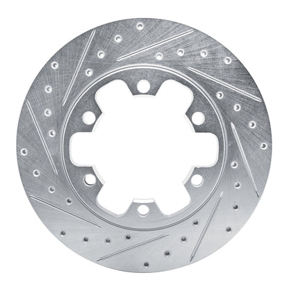 R1 Concepts R1 15-25 Ford Transit-350 HD/DRW Rear Left Drilled & Slotted Silver Brake Rotor