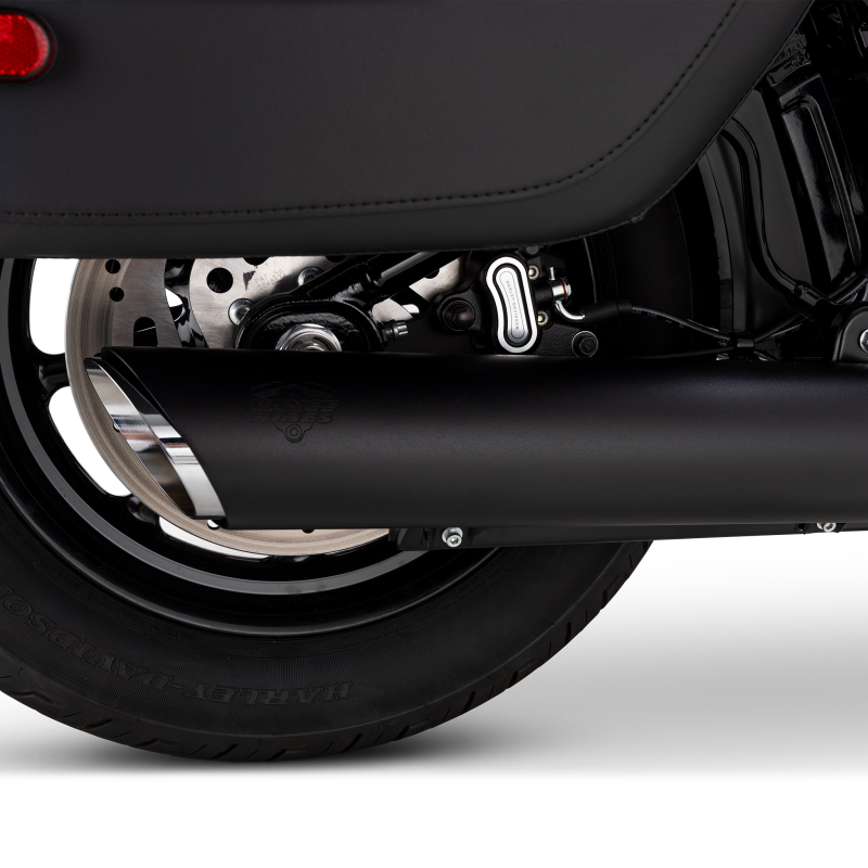 Vance and Hines Vance & Hines 2025+ HD Softail Twin Slash 4in Round Black Slip-On Exhaust