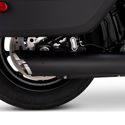Vance and Hines Vance & Hines 2025+ HD Softail Twin Slash 4in Round Black Slip-On Exhaust
