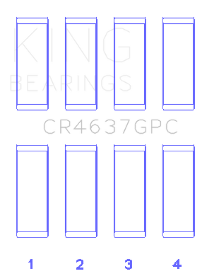 King Engine Bearings Audi BYT/ CDNC/ CCZD/ CPSA (Size 0.25) Connecting Rod Bearing Set