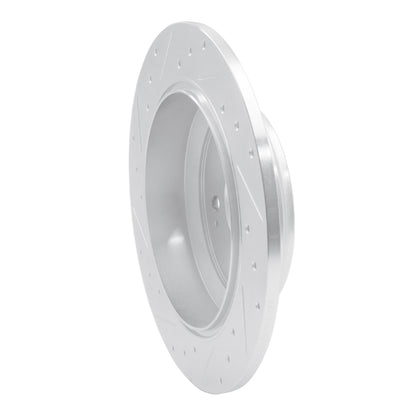 R1 Concepts R1 16-25 Honda Ridgeline Rear Right Drilled & Slotted Silver Brake Rotor