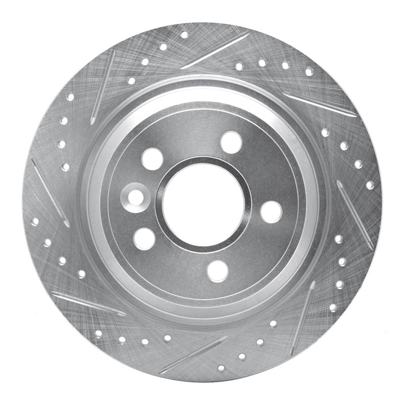 R1 Concepts R1 09-15 Ford Focus RS (Mexico) Rear Left Drilled & Slotted Silver Brake Rotor