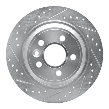 R1 Concepts R1 09-15 Ford Focus RS (Mexico) Rear Left Drilled & Slotted Silver Brake Rotor