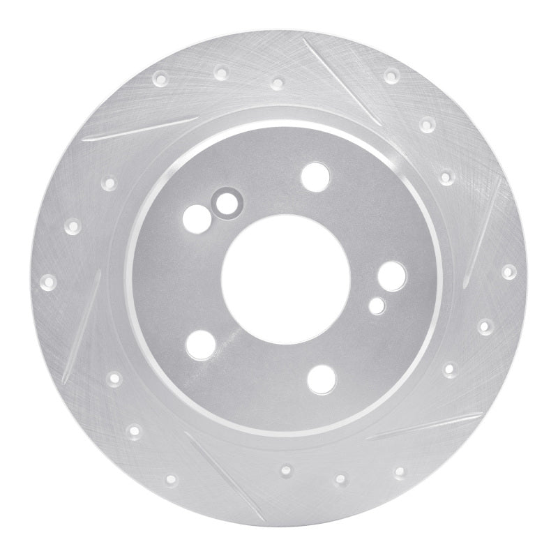 R1 Concepts R1 90-95 Mercedes-Benz SL500 Rear Right Drilled & Slotted Silver Brake Rotor