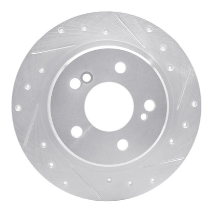 R1 Concepts R1 90-95 Mercedes-Benz SL500 Rear Right Drilled & Slotted Silver Brake Rotor