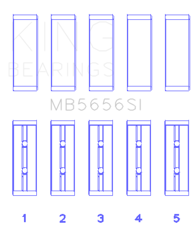 King Engine Bearings Toyota 1Zr-Fe (Size +0.75mm) Main Bearing Set