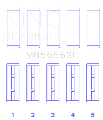 King Engine Bearings Toyota 1Zr-Fe (Size +0.75mm) Main Bearing Set