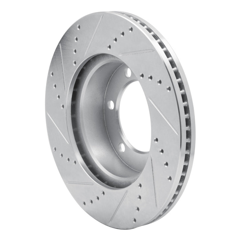 R1 Concepts R1 00-07 Toyota SEQUOIA Front Right Drilled & Slotted Silver Brake Rotor