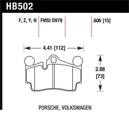 Hawk Performance Hawk 2007-2014 Audi Q7 Premium HPS 5.0 Rear Brake Pads