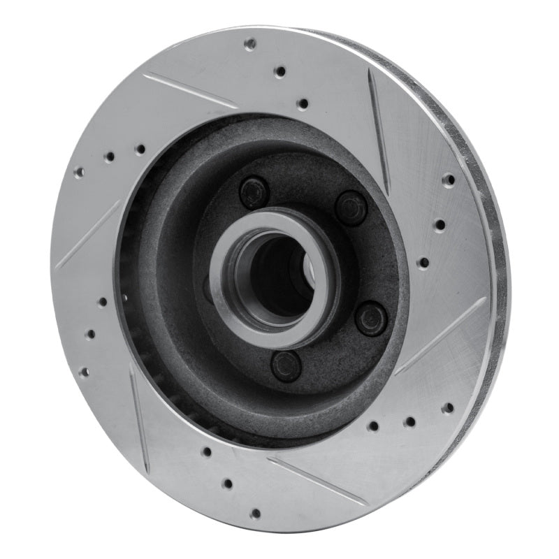 R1 Concepts R1 70-72 Ford Country Squire Front Left Drilled & Slotted Silver Brake Rotor