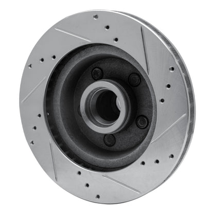 R1 Concepts R1 70-72 Ford Country Squire Front Left Drilled & Slotted Silver Brake Rotor
