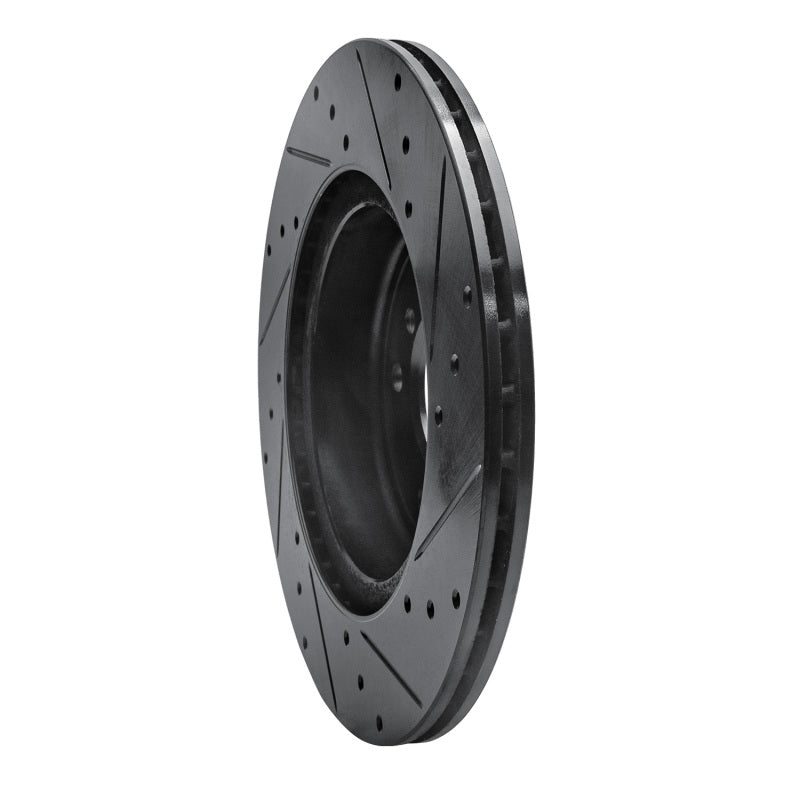 R1 Concepts R1 11-16 BMW Z4 Rear Left Drilled & Slotted Black Brake Rotor
