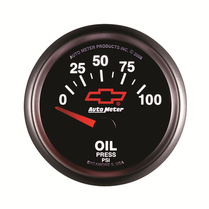 Autometer Oil Pressure 2-1/16, 0-100 PSI - Red Bowtie