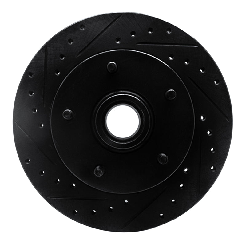 R1 Concepts R1 94-99 Dodge Ram 1500 Pickup Front Left Drilled & Slotted Black Brake Rotor