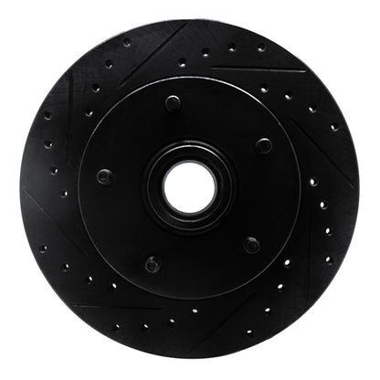 R1 Concepts R1 94-99 Dodge Ram 1500 Pickup Front Left Drilled & Slotted Black Brake Rotor