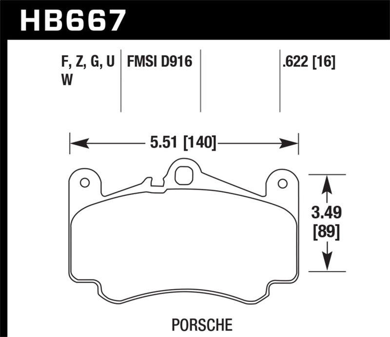 Hawk Performance Hawk 09-11 Porsche 911 Carrera Front ER-1 Brake Pads