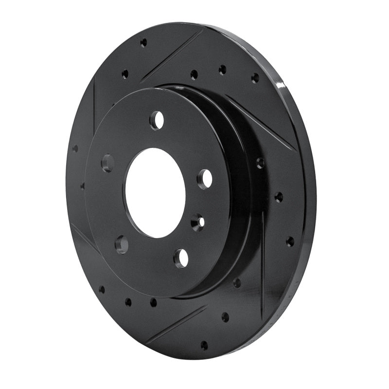 R1 Concepts R1 04-16 Buick Allure Rear Left Drilled & Slotted Black Brake Rotor