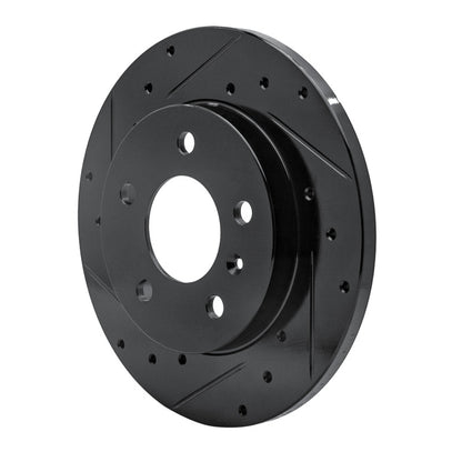 R1 Concepts R1 04-16 Buick Allure Rear Left Drilled & Slotted Black Brake Rotor