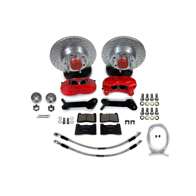 Baer Brakes 68-69 Ford Fairlane 11in SS4 Int Hub Front SDZ Brake Kit - Grabber Blue