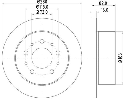 Mintex MDC1650 Brake Disc