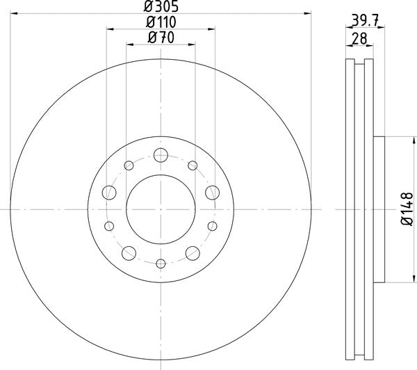 Mintex MDC1739 Brake Disc