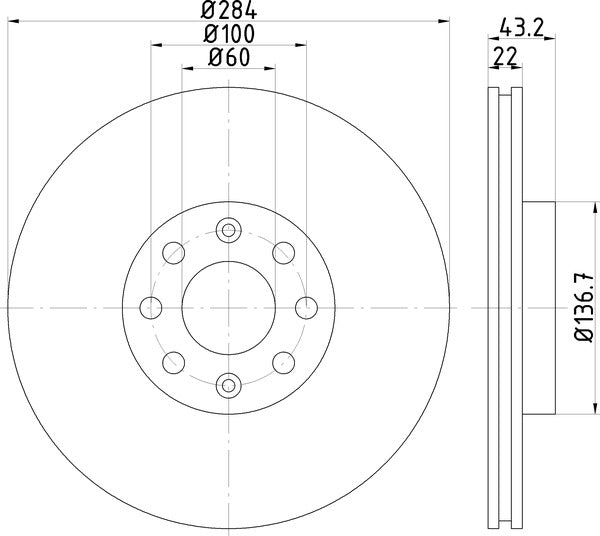 Mintex MDC1736 Brake Disc