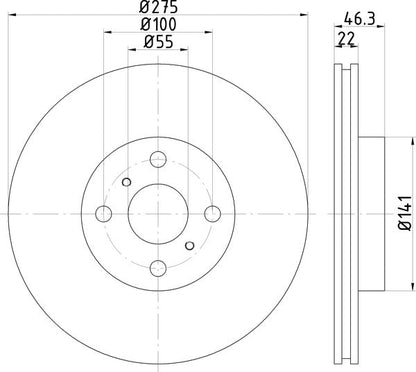 Mintex MDC2061 Brake Disc