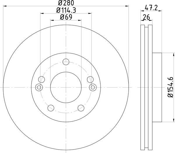 Mintex MDC2056 Brake Disc