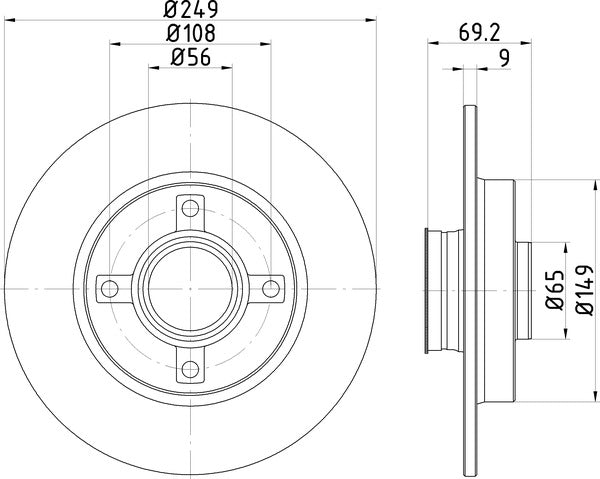 Mintex MDC2121 Brake Disc