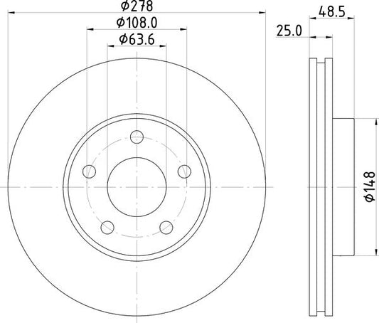 Mintex MDC2528 Brake Disc