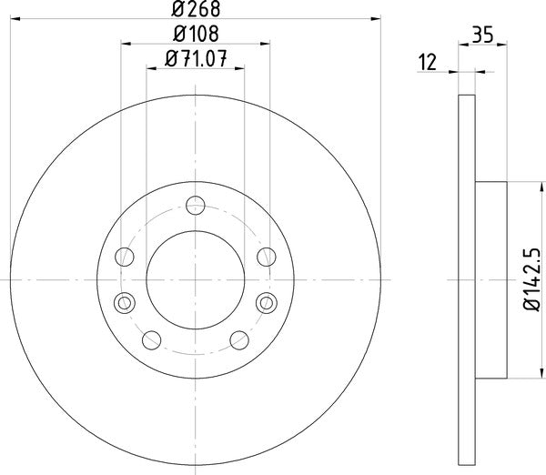 Mintex MDC2608 Brake Disc