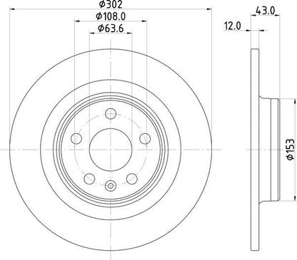 Mintex MDC2838C Brake Disc
